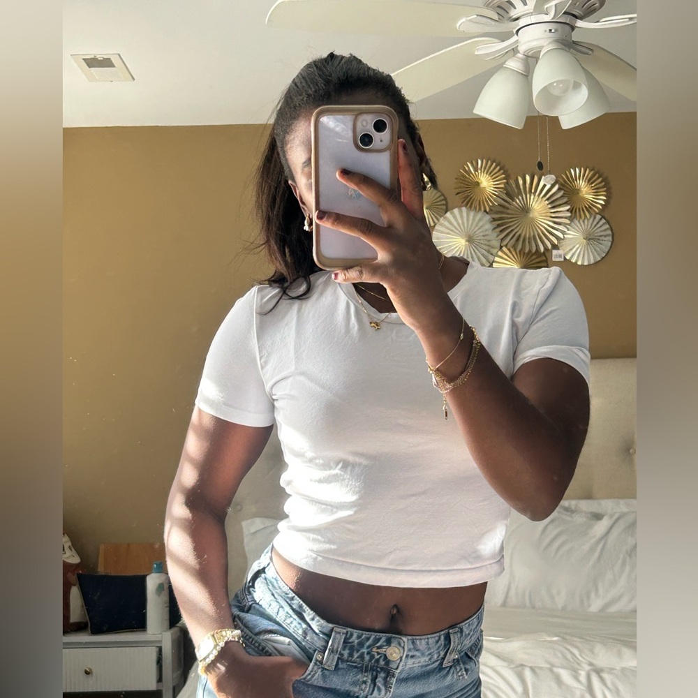 Zara Classic White Crop Top